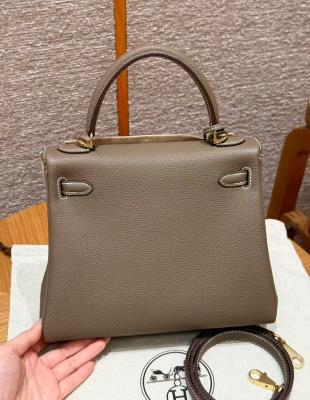 wholesale quality hermes kelly 25 togo etoupe ghw